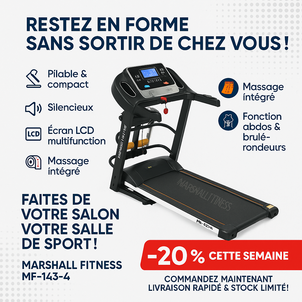 Tapis de course multifonction avec massage – pour une forme à domicile