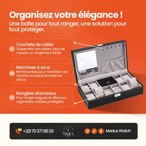 Boîte à montre et bijoux